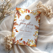 Pompoen Elegante Waterverf Herfst Baby shower Kaart