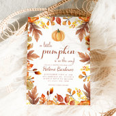 Pompoen Elegante Waterverf Herfst Baby shower Kaart