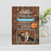 Pompoen Elke Leeftijd Herfst Verjaardagsfeest Foto Kaart (Staand voorkant)