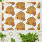 Pompoen en blad plus kleurrijk snoep theedoek (Gevouwen)