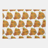 Pompoen en blad plus kleurrijk snoep theedoek (Horizontaal)