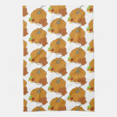 Pompoen en blad plus kleurrijk snoep theedoek (Verticaal)