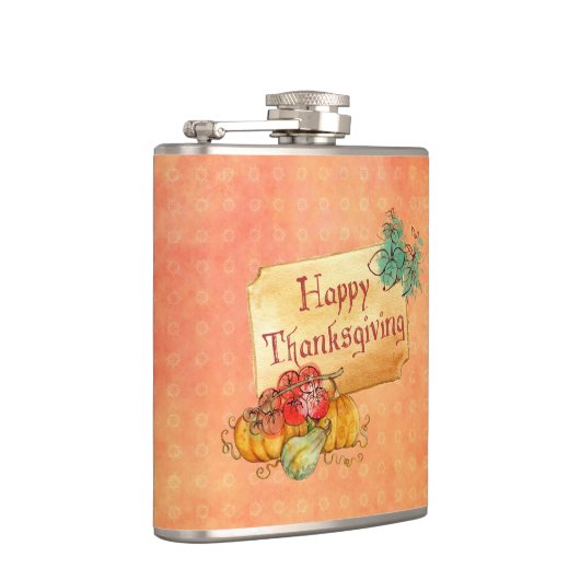 Pompoen en bladeren heupfles (Rechts)