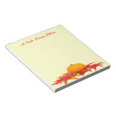 Pompoen en bladeren notitieblok (Schuin)