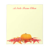 Pompoen en bladeren notitieblok (Voorkant)