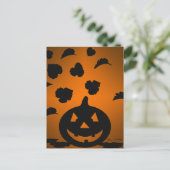 Pompoen en bladeren Silhouet Briefkaart (Staand voorkant)