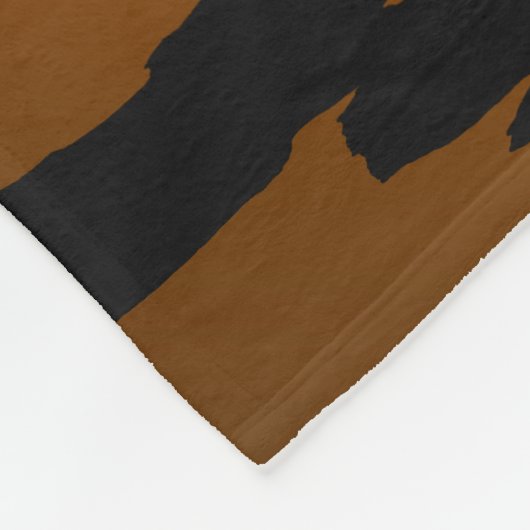 Pompoen en bladeren Silhouet Fleece Deken (Hoek)