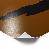 Pompoen en bladeren Silhouet Foto Afdruk (Hoek)