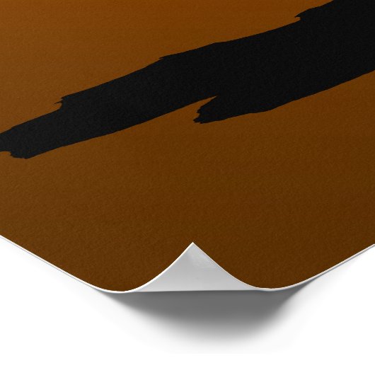 Pompoen en bladeren Silhouet Poster (Hoek)