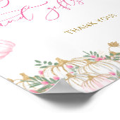 Pompoen en bloemboeken en geschenken Baby shower Poster (Hoek)