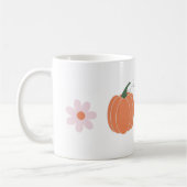 Pompoen en bloemen in de herfst koffiemok (Links)