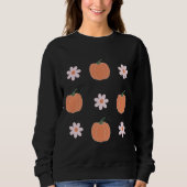 Pompoen en bloemen in de herfst sweatshirt (Voorkant)