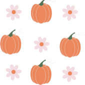 Pompoen en bloemen in de herfst sweatshirt