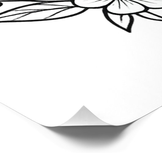 Pompoen en Bloemen Wall Art Poster – Autumn Harves (Hoek)