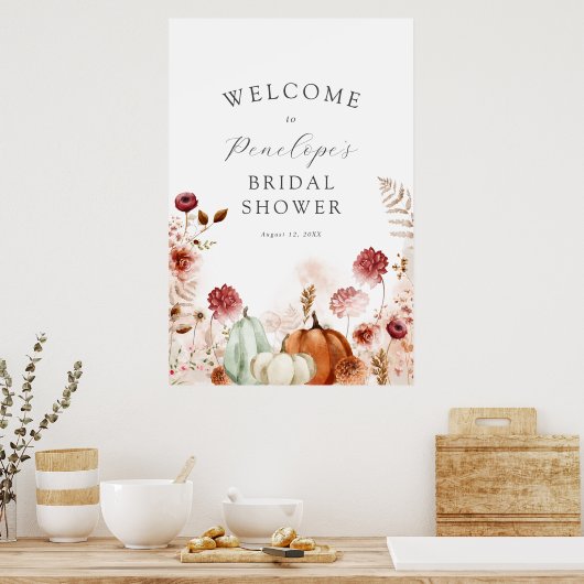 Pompoen en Bourgondië Vrijgezellenfeest Welkomstbo Poster (Keuken)