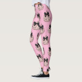Pompoen en Bow Pink Coquette Halloween Leggings (Links)