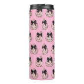 Pompoen en Bow Roze Coquette Halloween Thermosbeker (Achterkant)