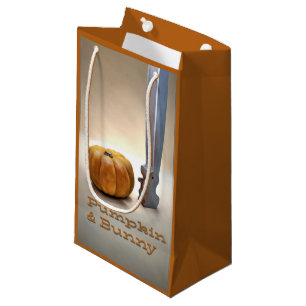 Pompoen en Bunny Gift Bag Klein Cadeauzakje