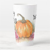 Pompoen en Flower Latte Mok (Voorkant)