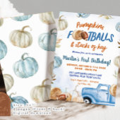 Pompoen en Footballs eerste verjaardag jongen Kaart