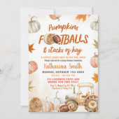 Pompoen en Footballs Tractor Boy Baby shower Kaart (Voorkant)