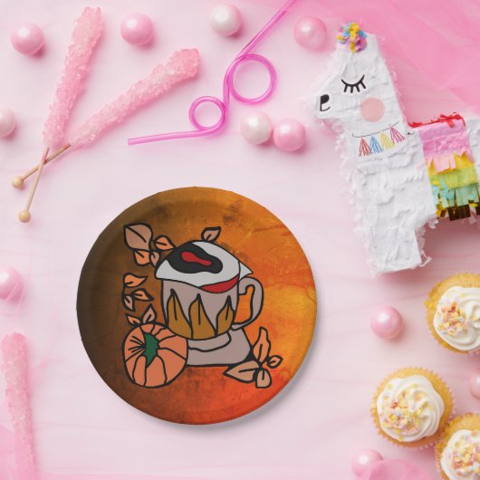 Pompoen en gebrouwen ogen vibes tot in de perfecti papieren bordje (Feest)