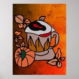 Pompoen en gebrouwen ogen vibes tot in de perfecti poster