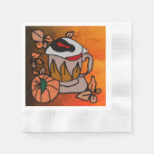 Pompoen en gebrouwen ogen vibes tot in de perfecti servet (Voorkant)