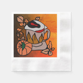 Pompoen en gebrouwen ogen vibes tot in de perfecti servet