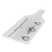 Pompoen en grappige zeevruchten citaat snijplank (Hoek)