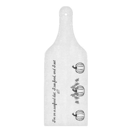 Pompoen en grappige zeevruchten citaat snijplank (Voorkant)