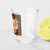 Pompoen en Herfst Bloemen Shot Glass Shot Glas (Rechts)
