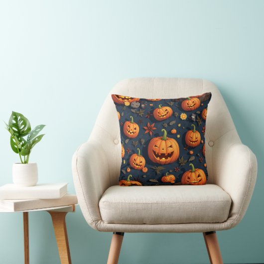Pompoen en herfst thema patterned kussens (Stoel)