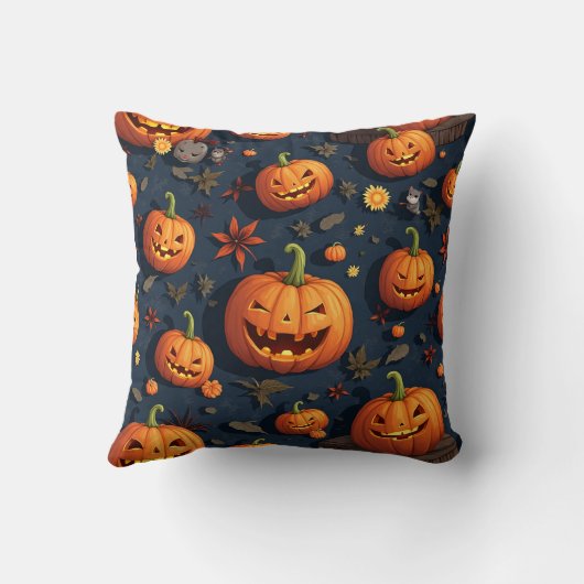 Pompoen en herfst thema patterned kussens (Achterkant)