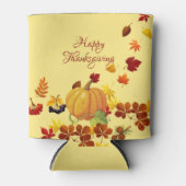 Pompoen en herfstbladeren blikjeskoeler (Voorkant)