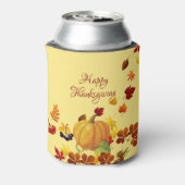 Pompoen en herfstbladeren blikjeskoeler (Blikje Achterkant)