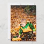 Pompoen en hout | Foto Halloween Birthday Kaart (Achterkant)