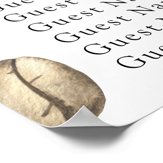 Pompoen en Koffie Trouwstoel Grafiek Poster (Hoek)