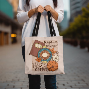 Pompoen en Koffieboek Liefhebber Inspirerend Tote Bag