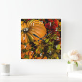 Pompoen en mam arrangement wandklok (Huis)