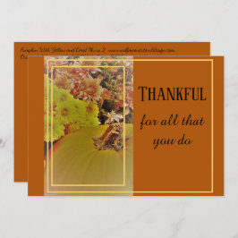 Pompoen en moeders 2 / dankbaar / 5 "x 7" Briefkaa Kaart