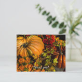 Pompoen en Mum Bloemstuk Briefkaart (Staand voorkant)