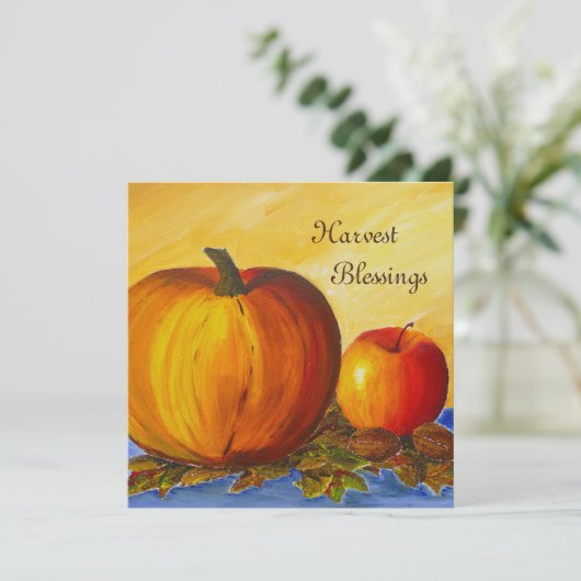 Pompoen en Nuts Bedankkaart (Staand voorkant)