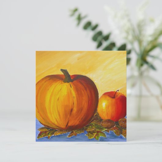 Pompoen en Nuts Kaart (Staand voorkant)