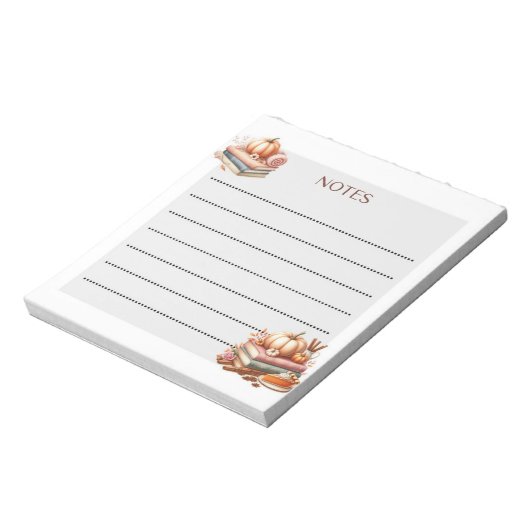 Pompoen en pagina's notitieblok (Linkerzijde)