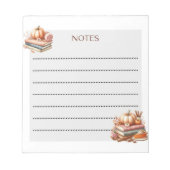 Pompoen en pagina's notitieblok (Voorkant)