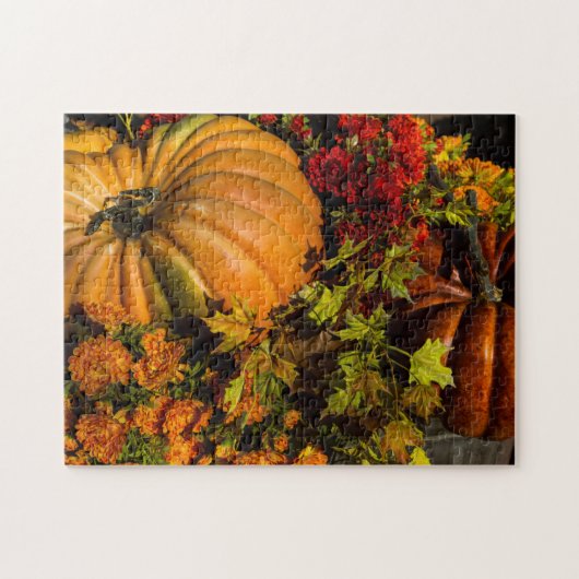 pompoen en pompoenen legpuzzel (Horizontaal)
