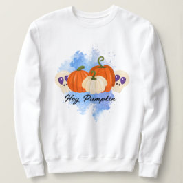 Pompoen en schedels hoodie, blauw gotische Hallowe Trui