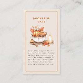 Pompoen en specerij en alles lekker Baby shower Informatiekaartje