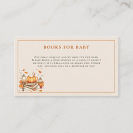 Pompoen en specerij en alles lekker Baby shower Informatiekaartje